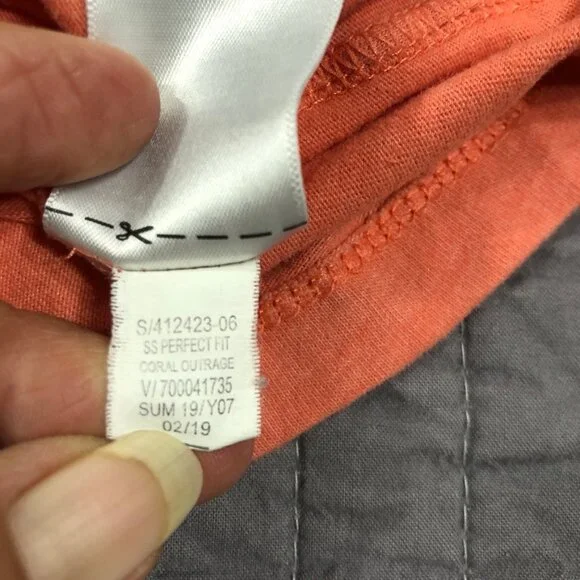 4/$15 Old Navy T Shirt Men Large Tall Coral Soft Washed Tee - Picture 5 of 16